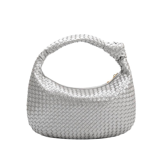 Brigitte Silver Shoulder Bag