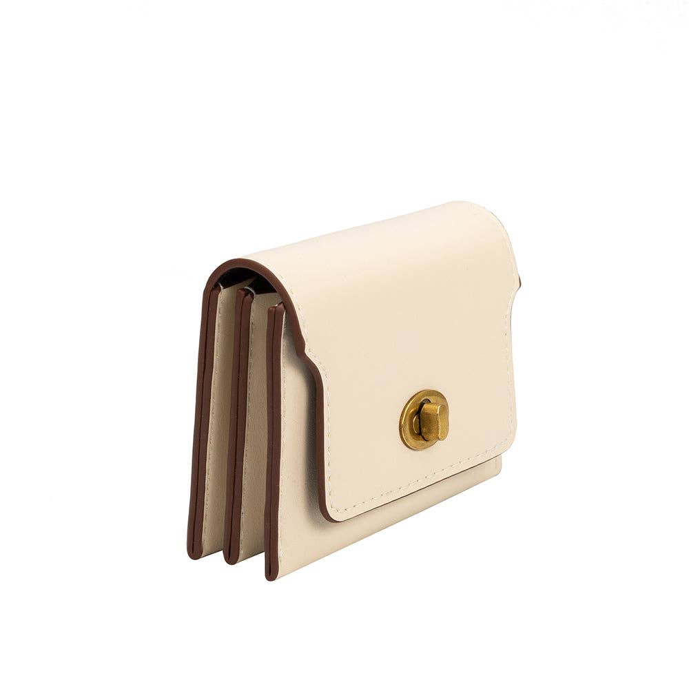 Tara Ivory Card Case Wallet