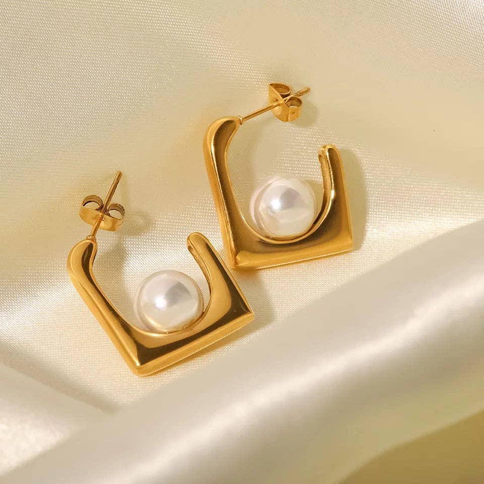 Pearl Hoop Earring