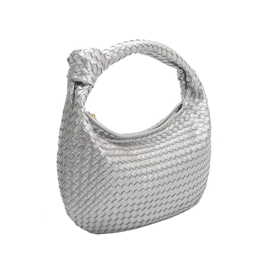 Brigitte Silver Shoulder Bag
