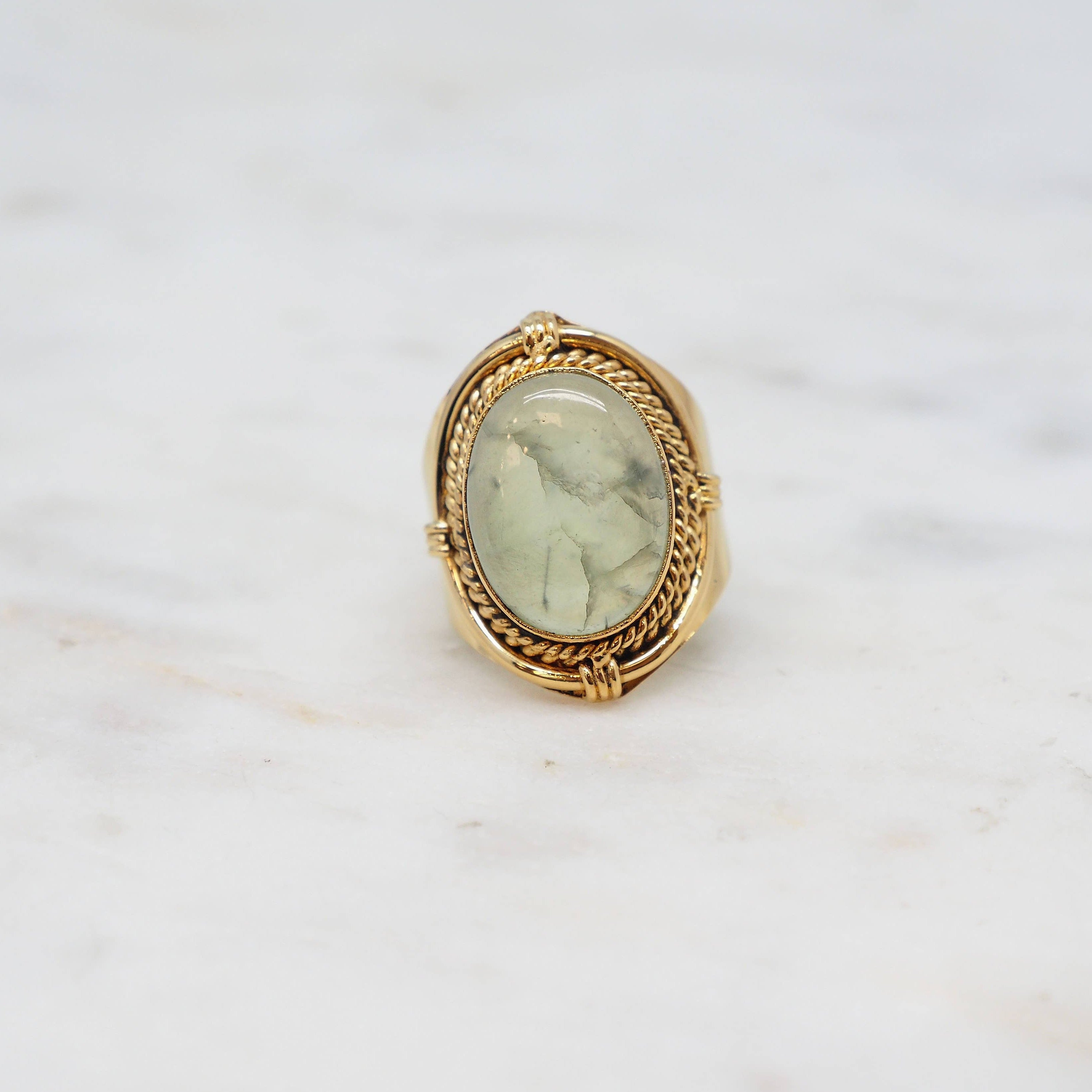 Prehnite Rope Ring