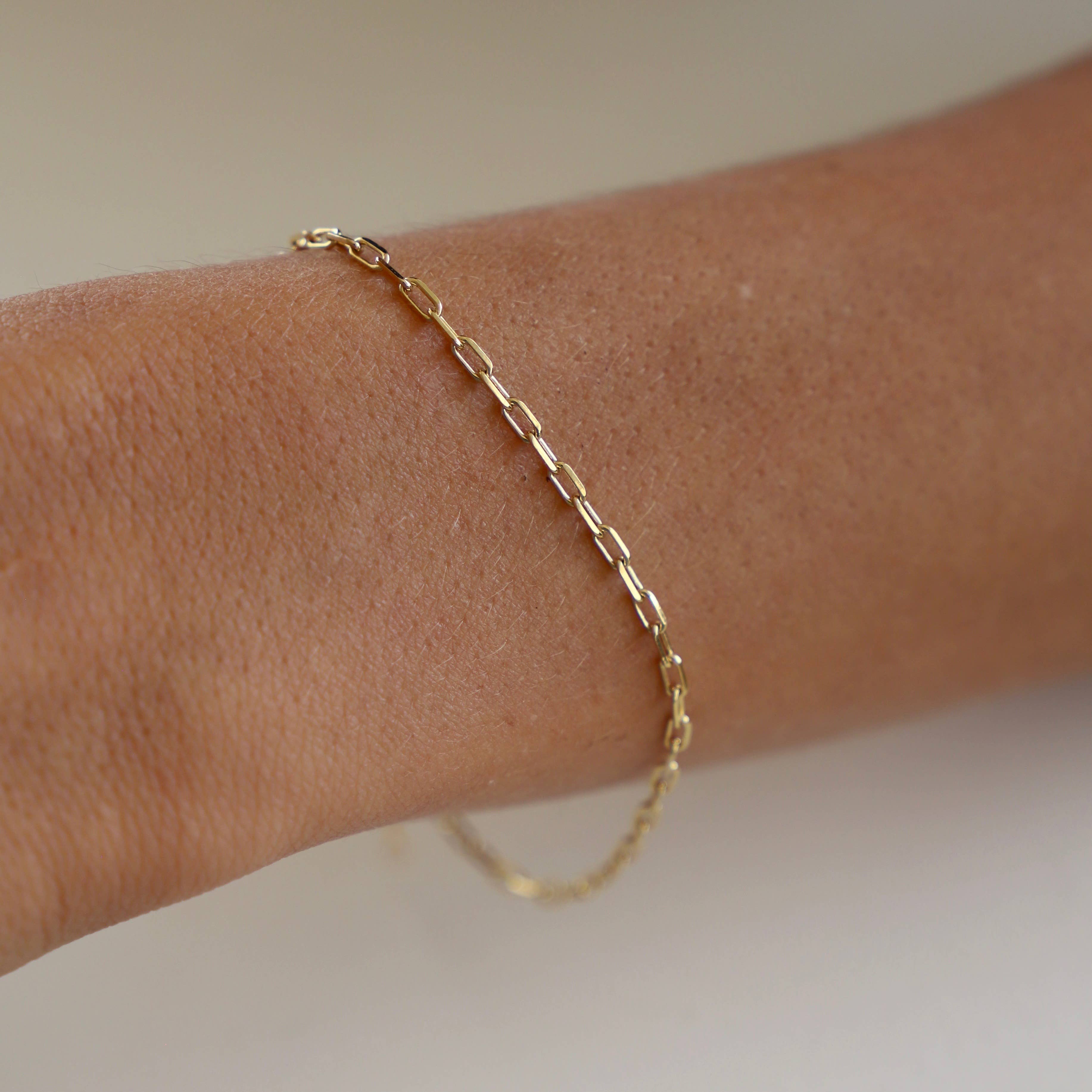 Mini paperclip bracelet